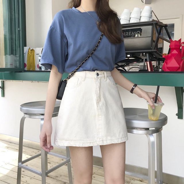 chân vây thô , chân váy dáng a thô kaki