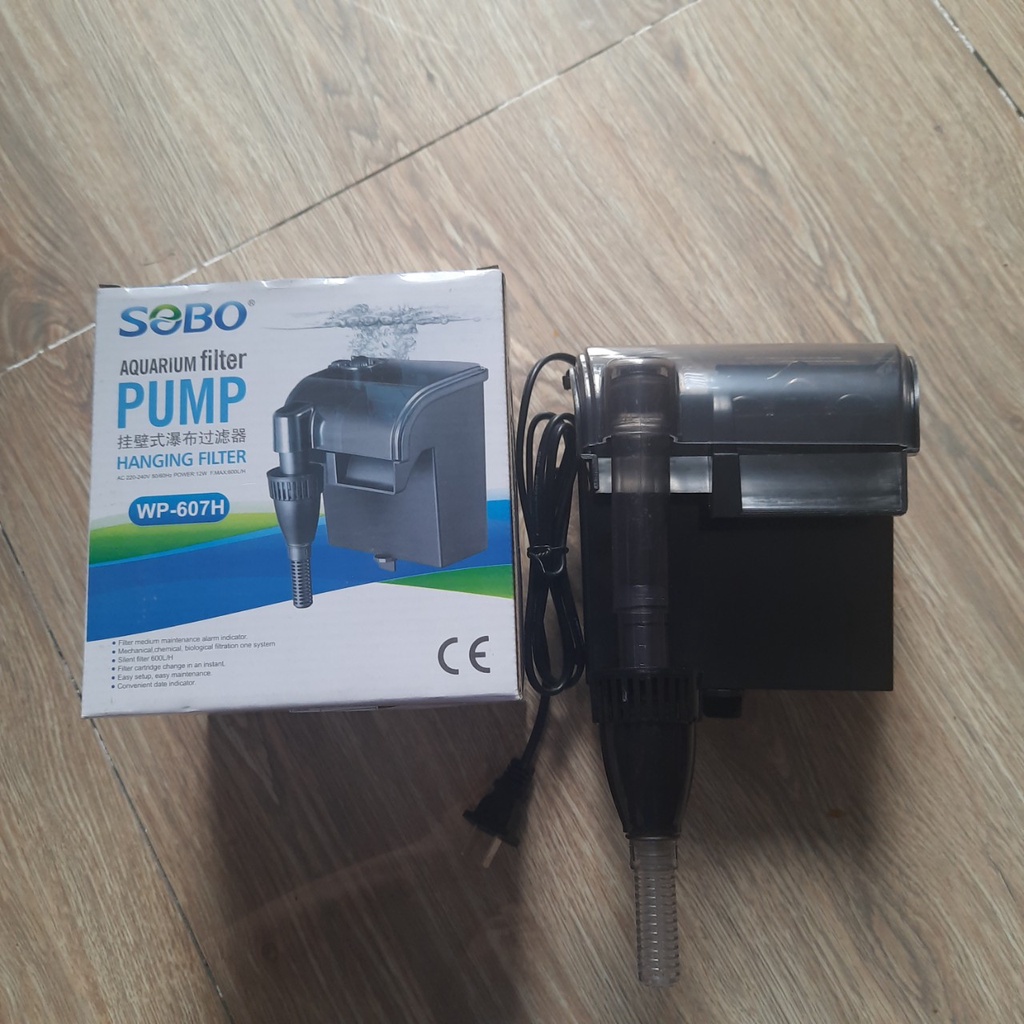 Máy Lọc Thác Hồ Cá SOBO WP-607H - Lọc Treo Cho Bể Cá Mini