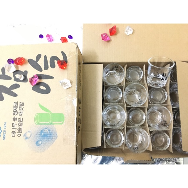 Cup glass Korean-cup Soju import-box 20 cups