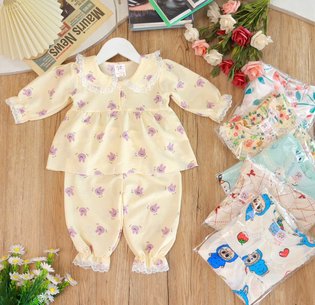 Combo 3 Bộ Đũi Xốp Tay Dài Bé (6-18kg)  (3 bộ 3 họa tiết khác nhau)