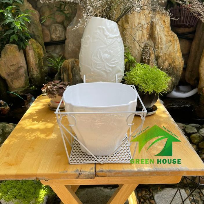 [HCM]Combo 2 giỏ Treo Ban Công Hình Vuông Cây Cảnh