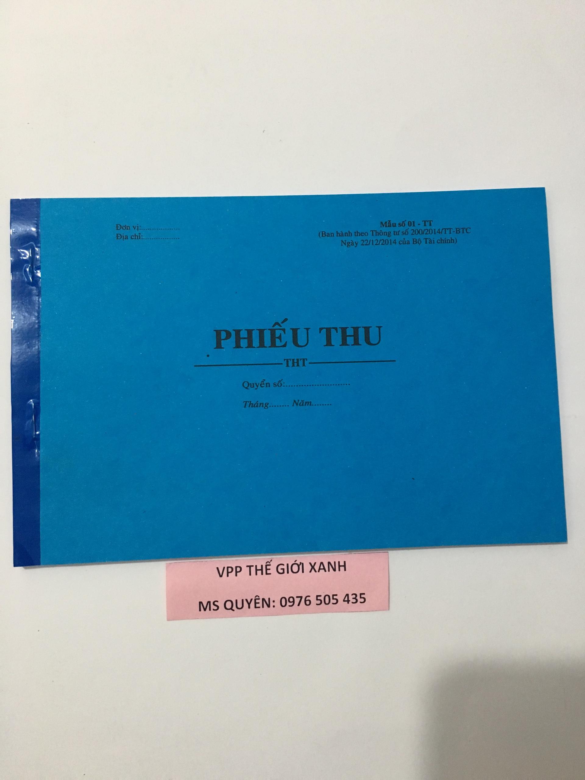 SET 10 CUỐN PHIẾU THU 2 LIÊN NHỎ (12.5*18.5CM)