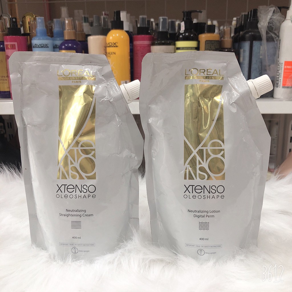 DẬP duỗi  tóc L'Oreal XTenso Oleo Shape Smoothing Cream 400ml