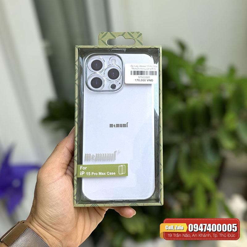Ốp lưng iPhone 15 series memumi trong bảo vệ camera