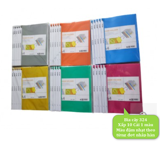 Bìa Cây Q324- Khổ A4 (Xấp 10 Cái 1 Màu)