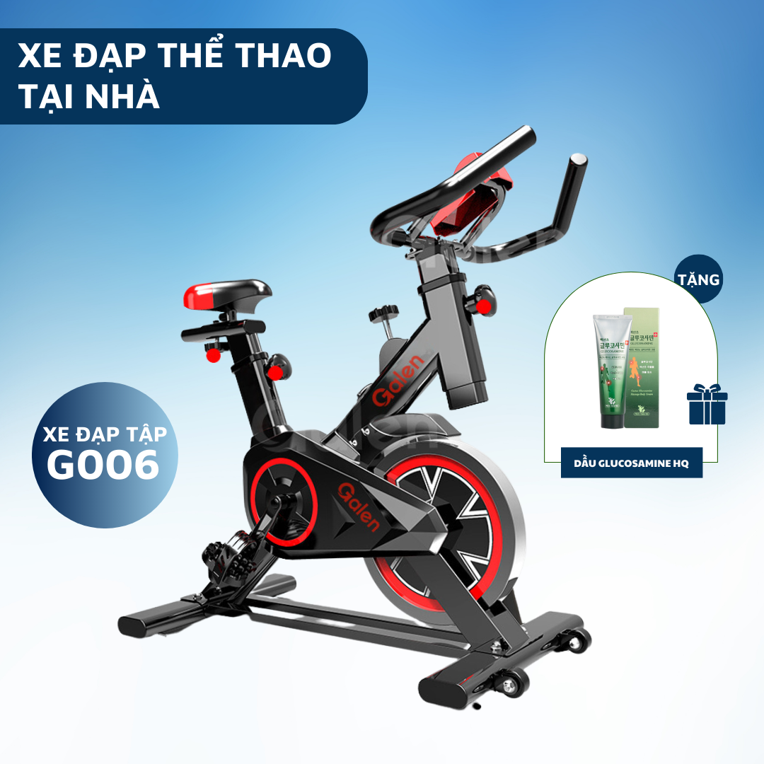Xe đạp tập thể dục tại nhà spinbike galen g006, xe đạp tập gym đa năng - tặng dầu glucosamine hàn quốc