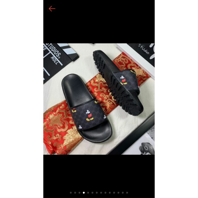 Dép gucci Mickey đế răng 4cm