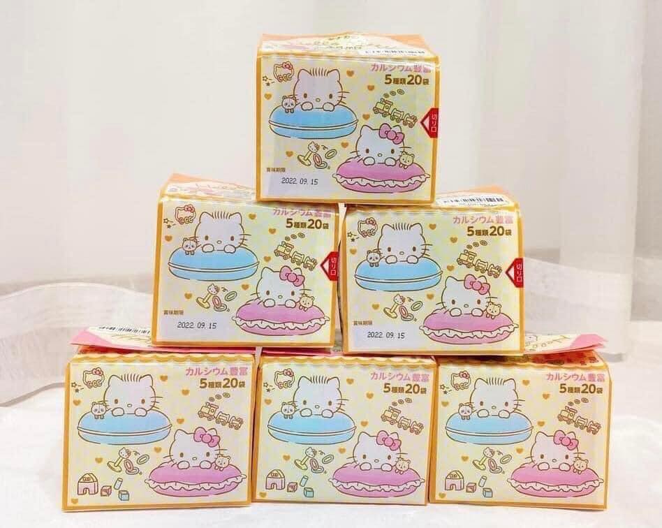 Gia vị rắc cơm cho bé ăn dặm Hello Kitty ( 20 gói 5 vị)