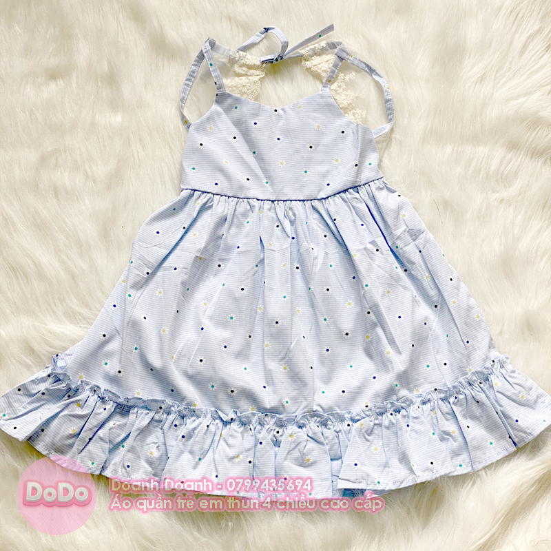 Váy bé gái sát nách cotton 4 chiều từ 10-40kg