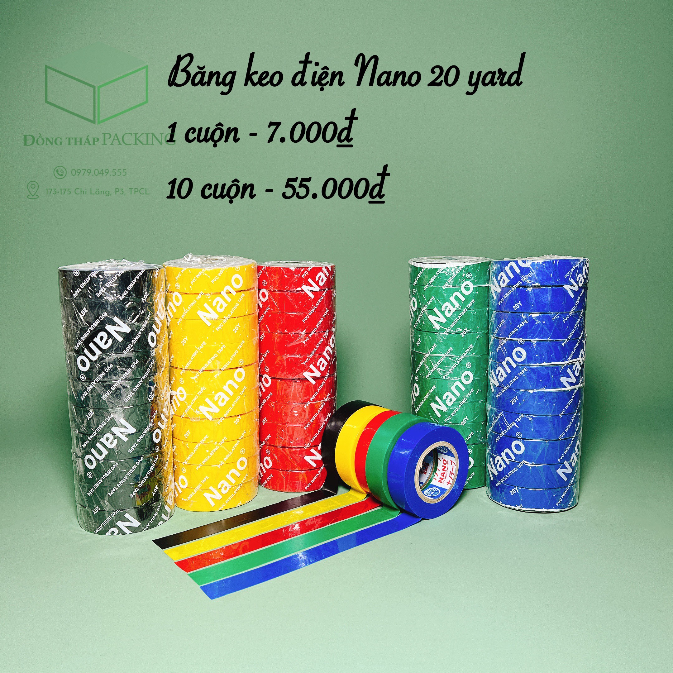 10 CUỘN BĂNG KEO ĐIỆN NANO 20 YARD