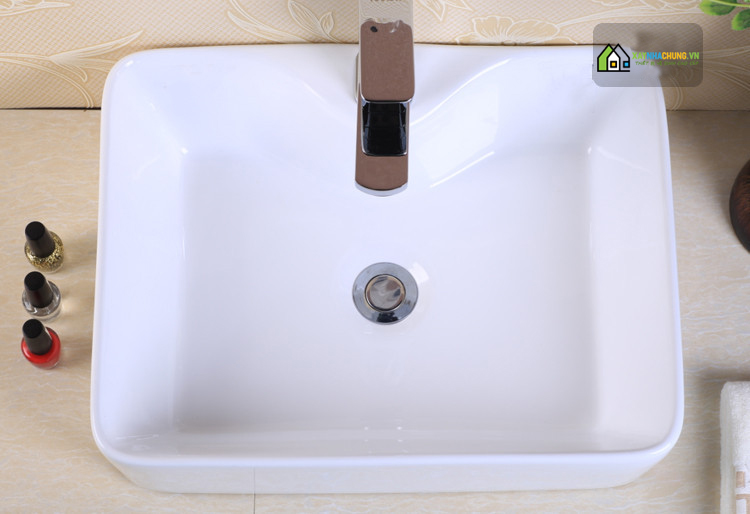 Chậu lavabo vuông cao cấp