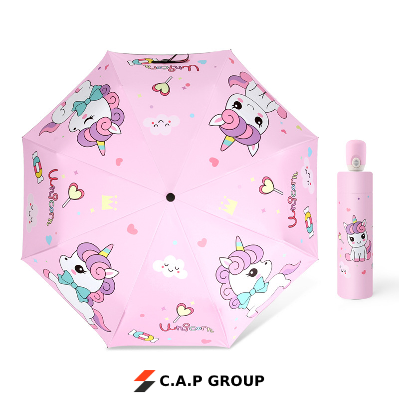 Ô dù che mưa nắng cho trẻ em bé gái bé trai gấp gọn mini có HÌNH THÚ siêu nhẹ chống tia UV có phản quang 2 loại TỰ ĐỘNG và THỦ CÔNG