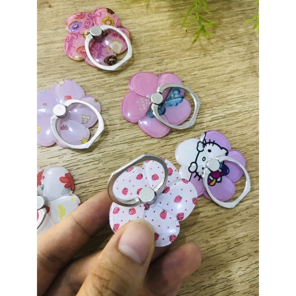 Iring giá đỡ điện thoại hình hoa_thú cute