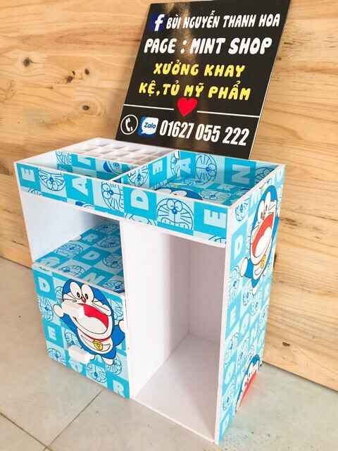Tủ mini đựng mỹ phẩm tủ mini đầu giường doraemon
