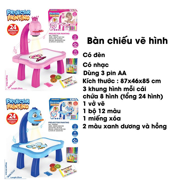 Bàn học vẽ thông minh cho bé