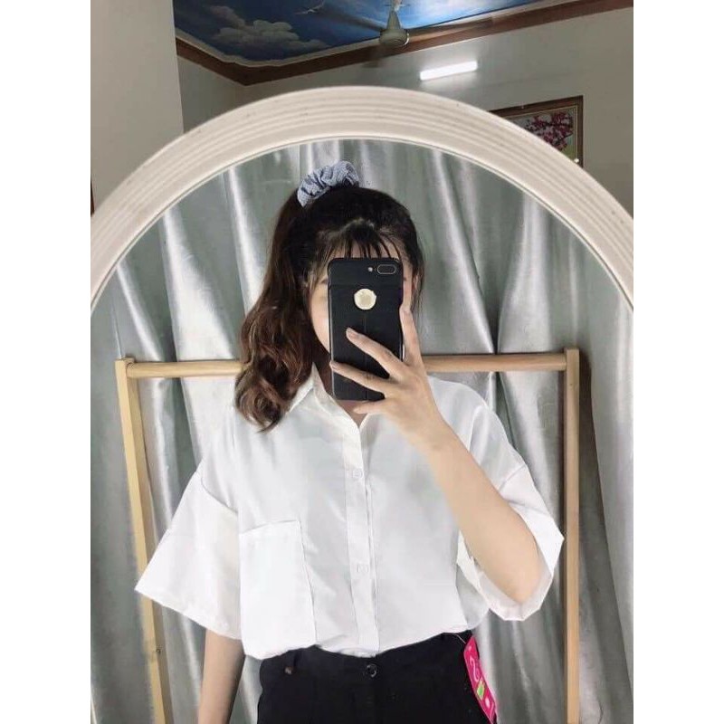 Áo Sơ Mi Tay Lửng (Ảnh Thật)