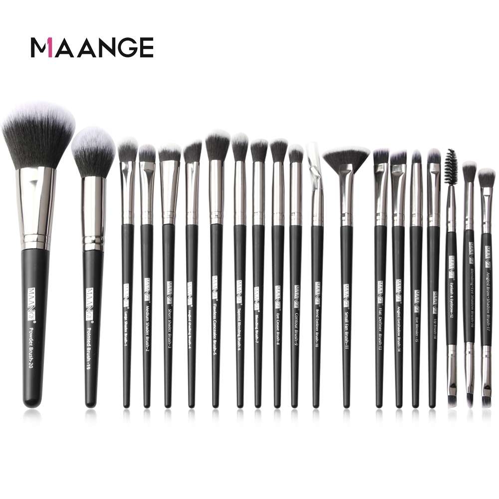 MAANGE Professional Make Up Brush 20 Pcs Eye Blending Powder Foundation Blush Make Up Brush Set