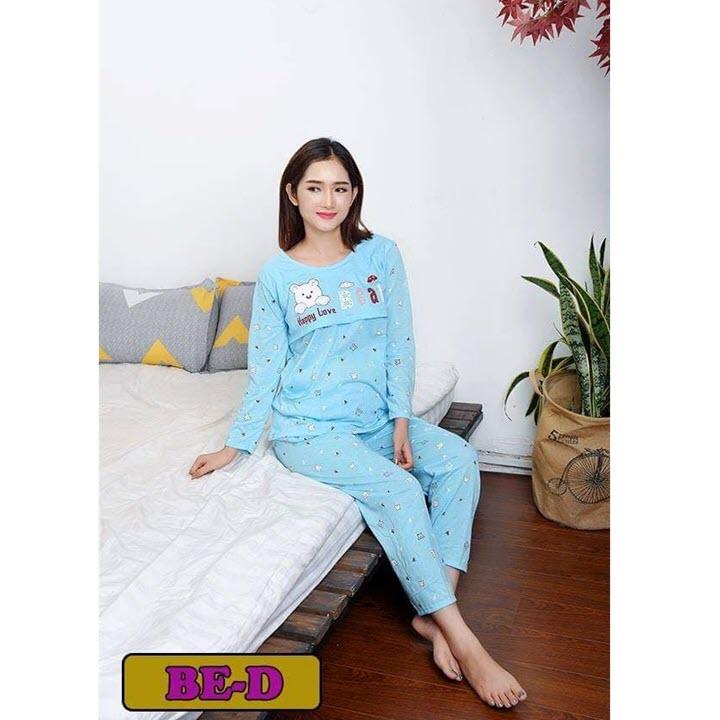 BỘ QUẦN ÁO BẦU VÀ SAU SINH DÀI TAY 2 IN 1