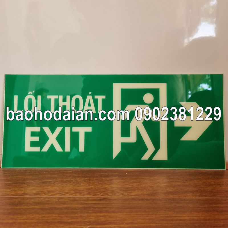 Biển báo dạ quang UV thoát hiểm exit dán tường - nhiều mẫu