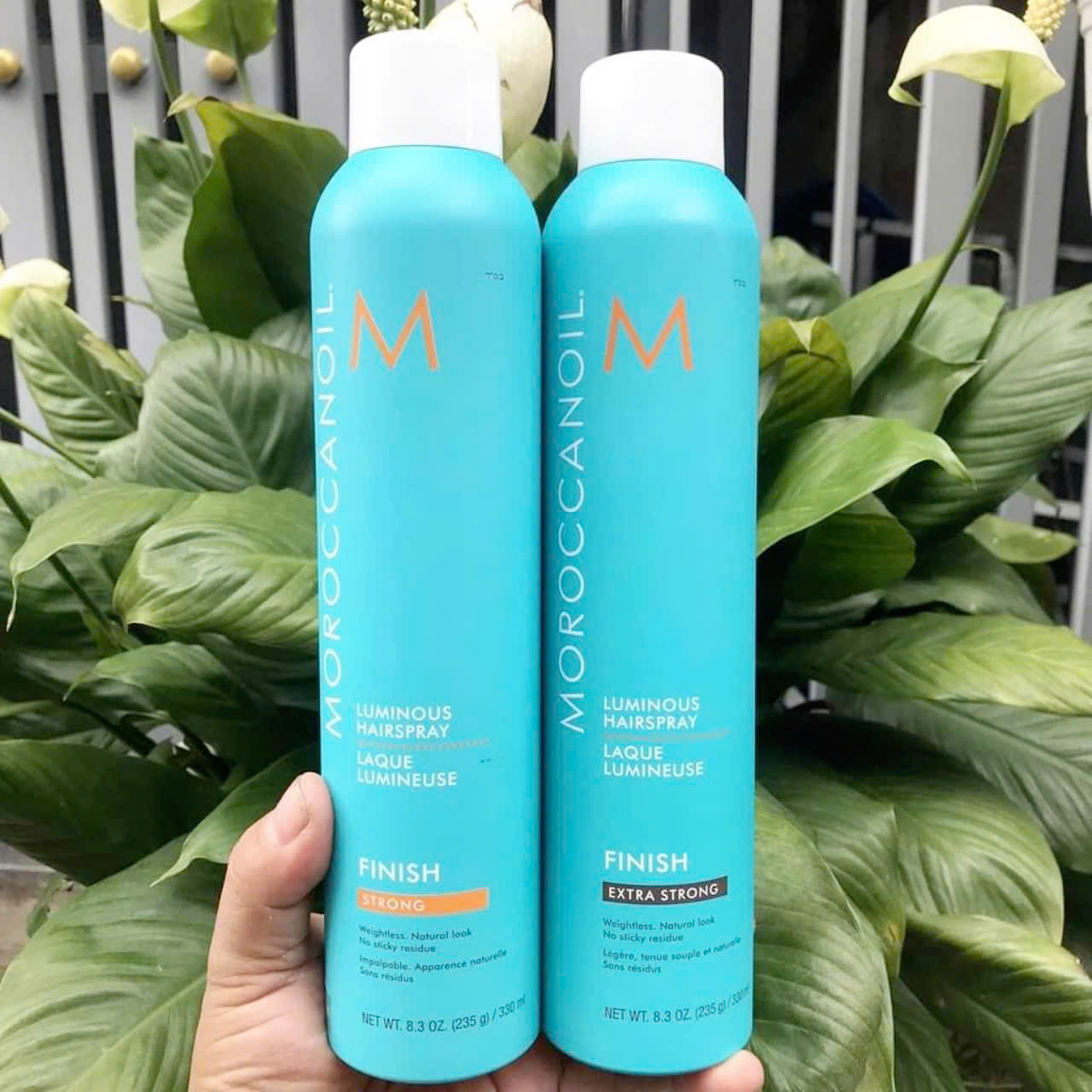Keo xịt tóc giữ nếp tóc bồng bềnh Finish Strong Moroccanoil 330ml- chai