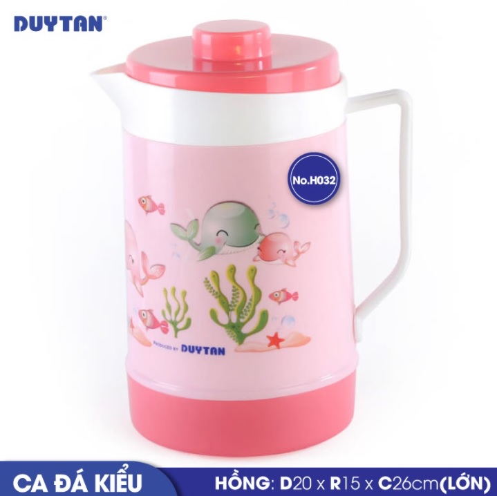 Ca Đá Kiểu Lớn Nhựa Duy Tân 3 Lít No.H032 (Nhiều Màu)