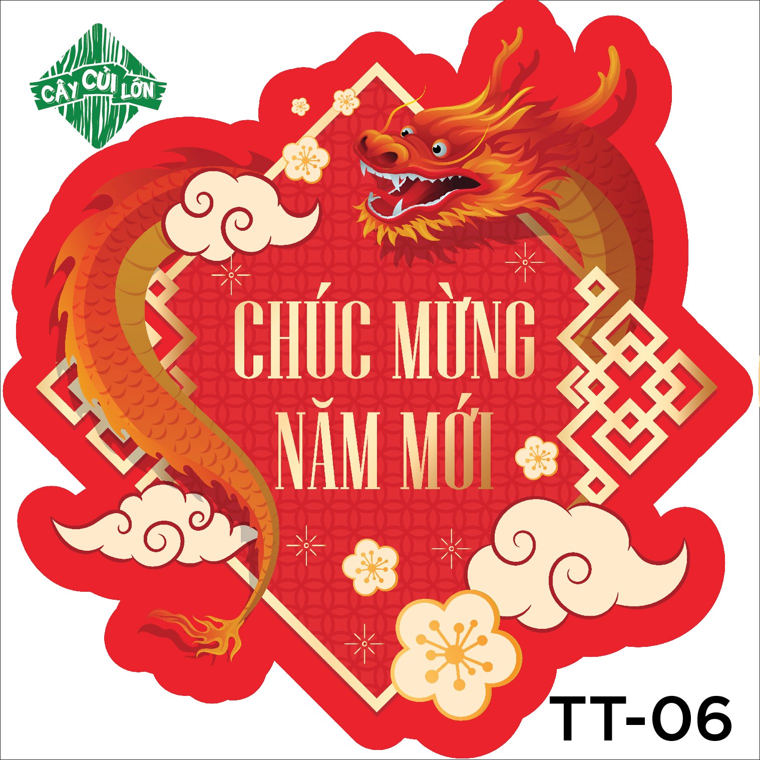 SET 10 TẤM TEM TẾT 8.5X8.5CM