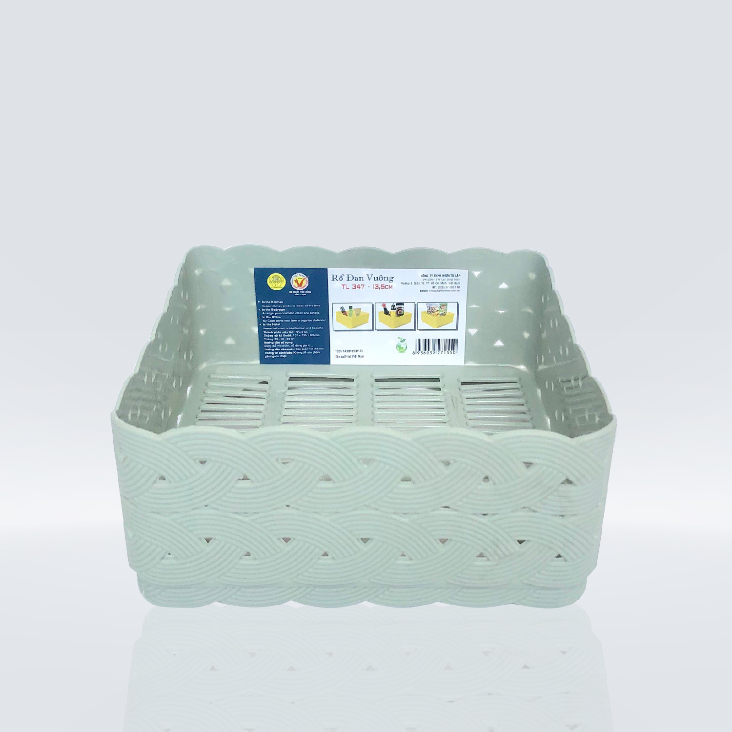 Rổ đan vuông TỰ LẬP TL347 - 13.5cm