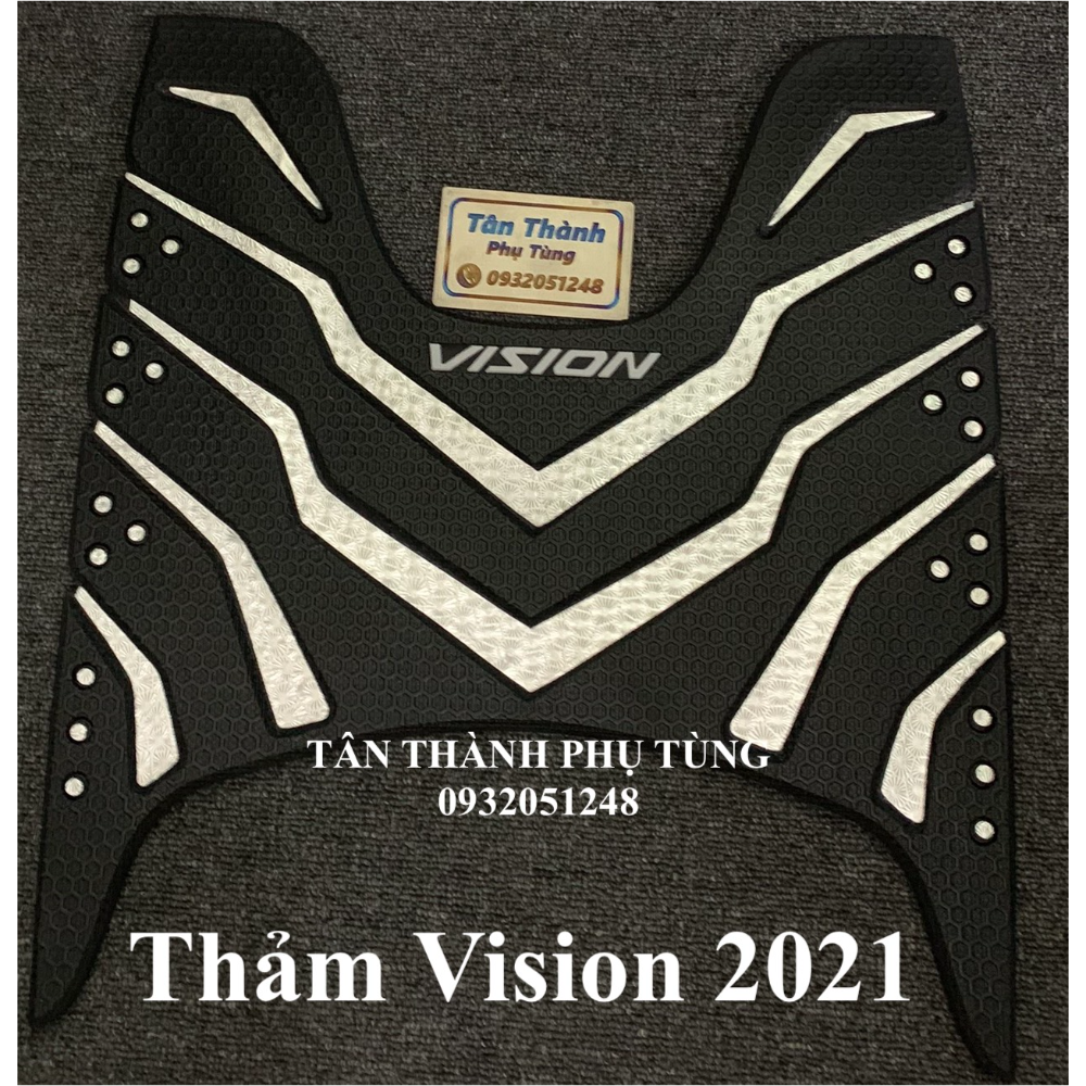 Thảm nhựa Vision 2021 Màu Bạc dày mẫu Indo