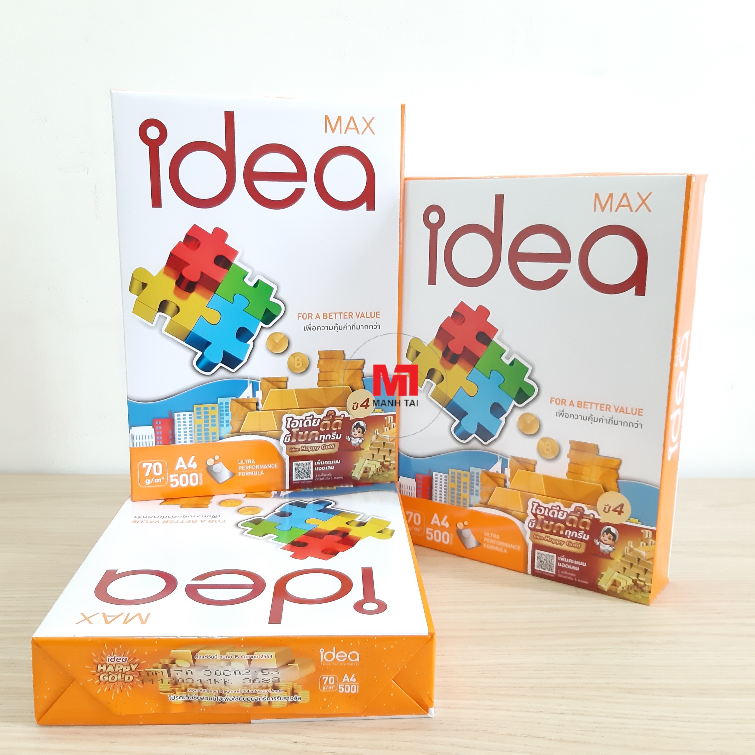 1 Ream 500 Tờ Giấy in IDEA A4 70gsm/80gsm Chính hãng Thái Lan