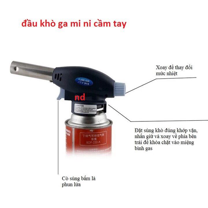 Đầu khò ga mini nhập khẩu chính hãng