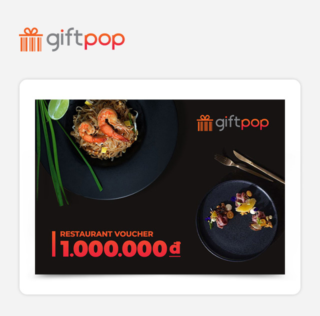 [Giftpop] Evoucher - Phiếu quà tặng ẩm thực 1000K