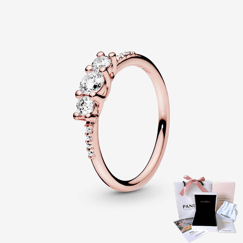 Nhẫn Pandora Clear Three-Stone Ring