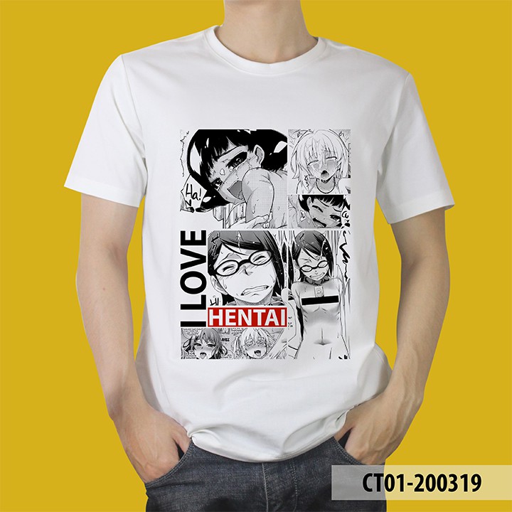 Áo Thun I Love Hentai Ahegao Anime - CT01-200319