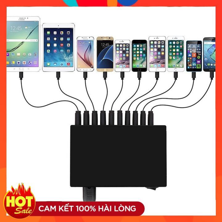 [HCM][BẢO HÀNH 6 THÁNG] Ổ cắm USB 50W Sạc Nhanh Thông Minh 10 Cổng USB