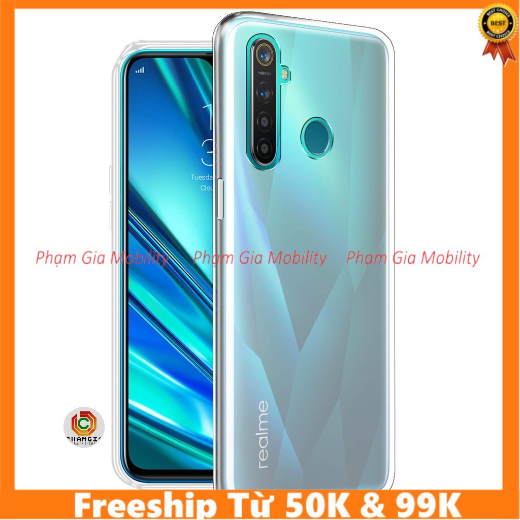 Ốp lưng Realme 5 / Realme 5 Pro trong suốt cao cấp