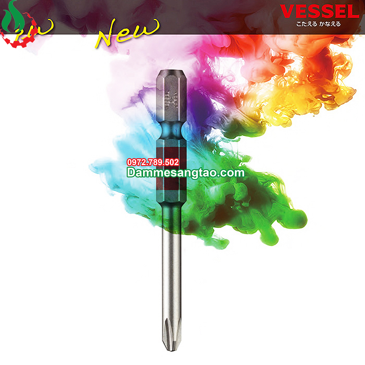 Mũi vít 4 cạnh bake vessel phủ crom chuôi lục giác