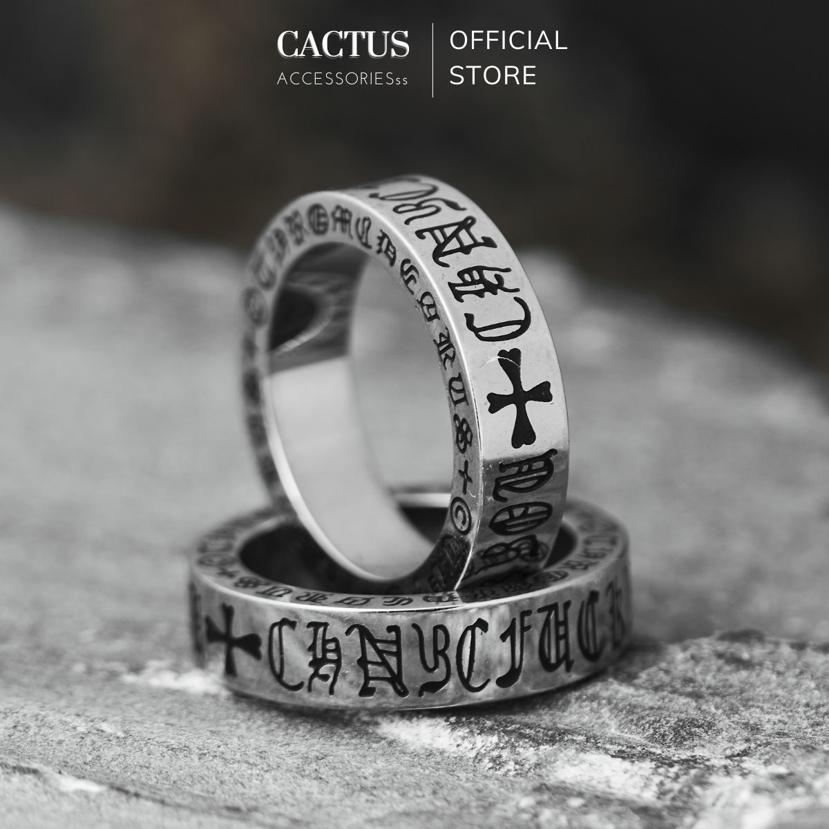 NHẪN CHROME HEART THÉP TITAN 25