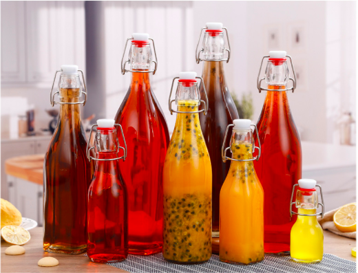 Chai Thuỷ Tinh Tròn Nắp Gài 500ml