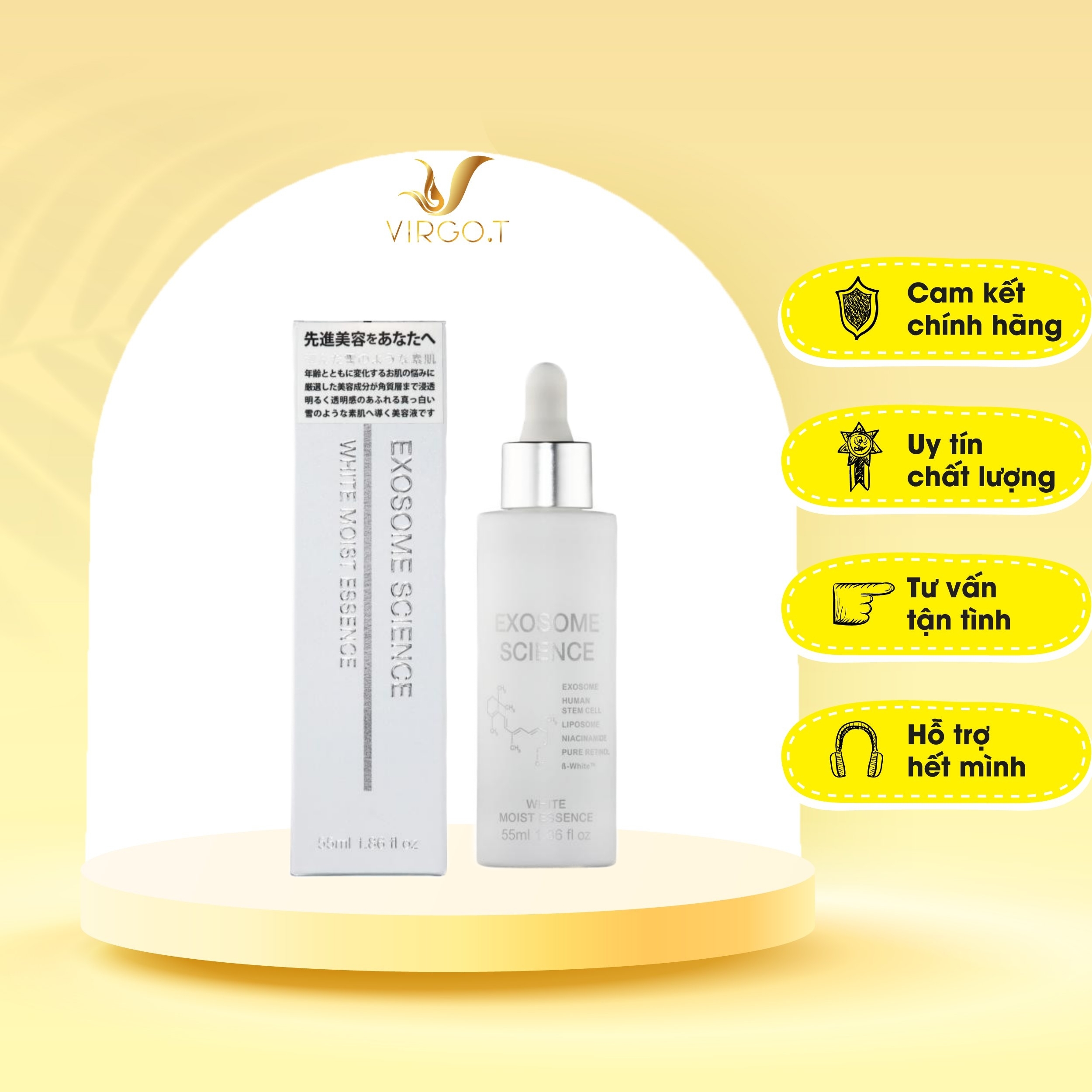Tinh chất serum exosome science white moist essence nhật bản 55ml - virgot.store