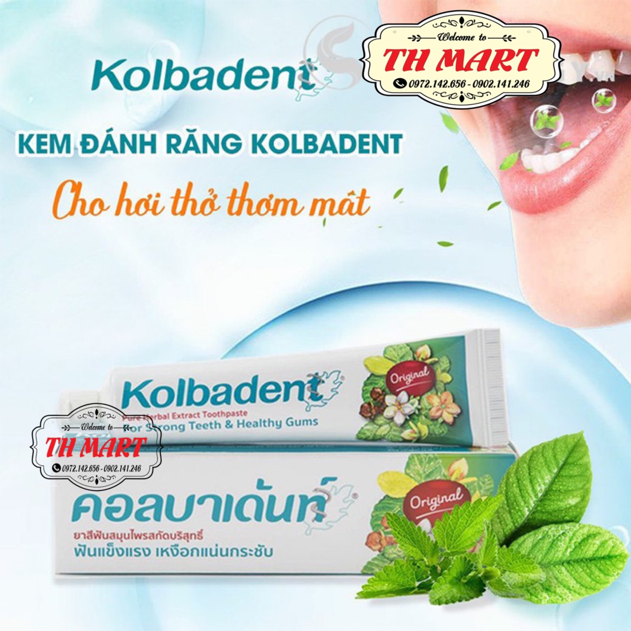 Kem Đánh Răng Thảo Dược Thuần Khiết Kolbadent 100g (Thái Lan)
