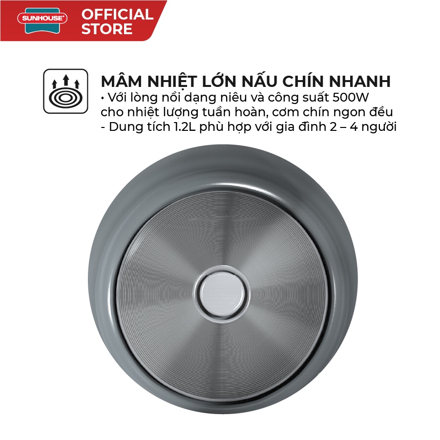 Nồi cơm điện 1.2L SUNHOUSE MAMA SHD8265G