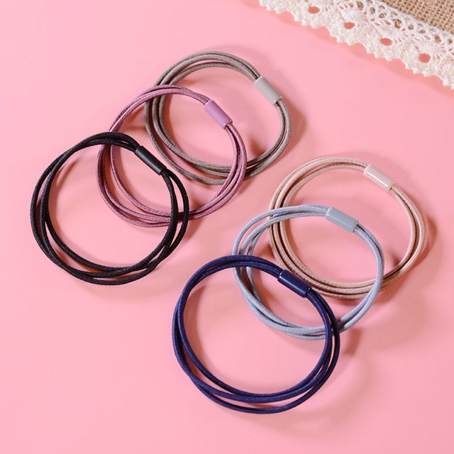 Set Dây Chun Cột Tóc Loại Liền 3 Sợi Chun