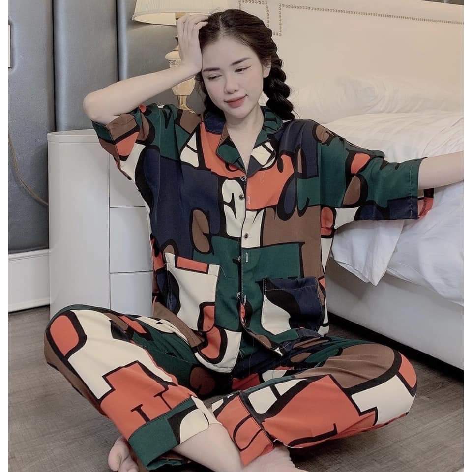 (Ib chọn mẫu) Pizama áo cộc quần dài (40~60kg tùy chiều cao)