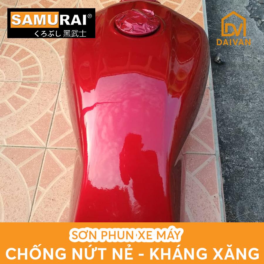 Chai sơn Samurai H138* màu đỏ R4L Honda
