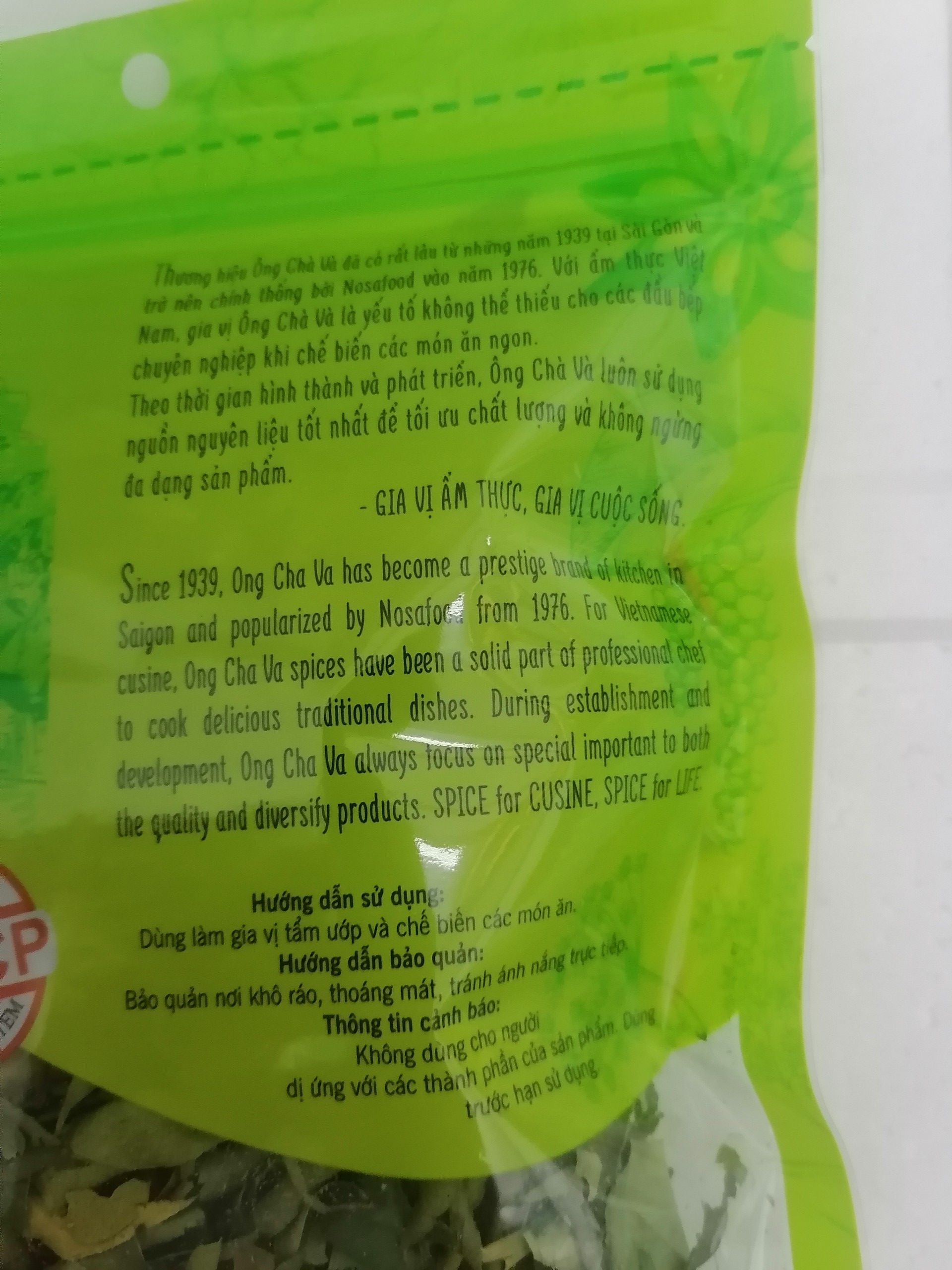 [40g] LÁ CHANH [VN] ÔNG CHÀ VÀ Lime Leaf (nosa-hk)