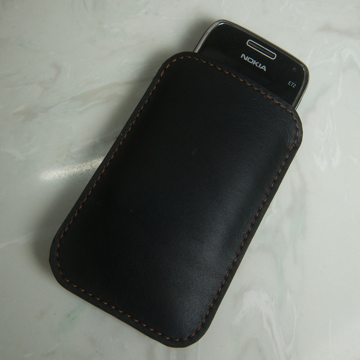 Bao da Nokia E72 - Bao điện thoại handmade thủ công - Da thật