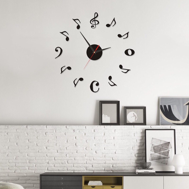 Đồng hồ dán tường DIY nốt nhạc