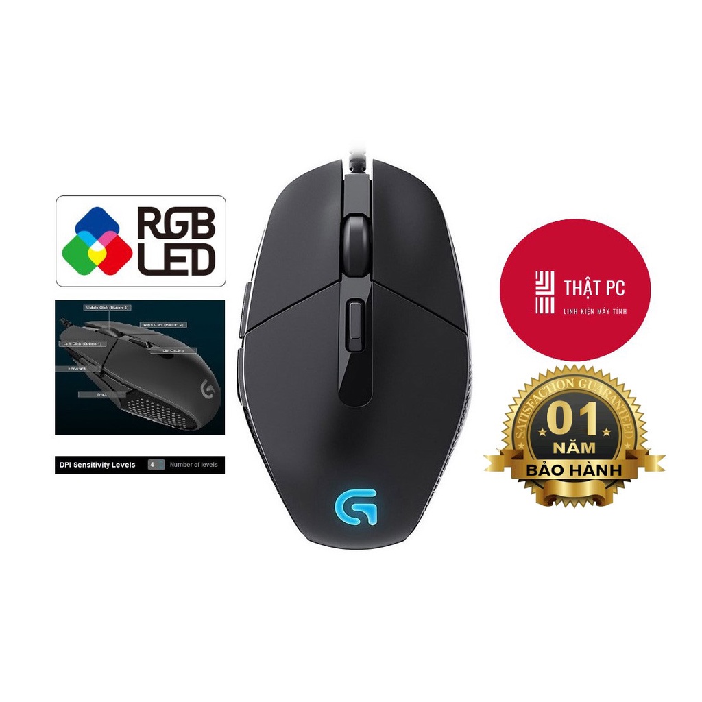 Chuột Gaming LED Logitech G302 USB