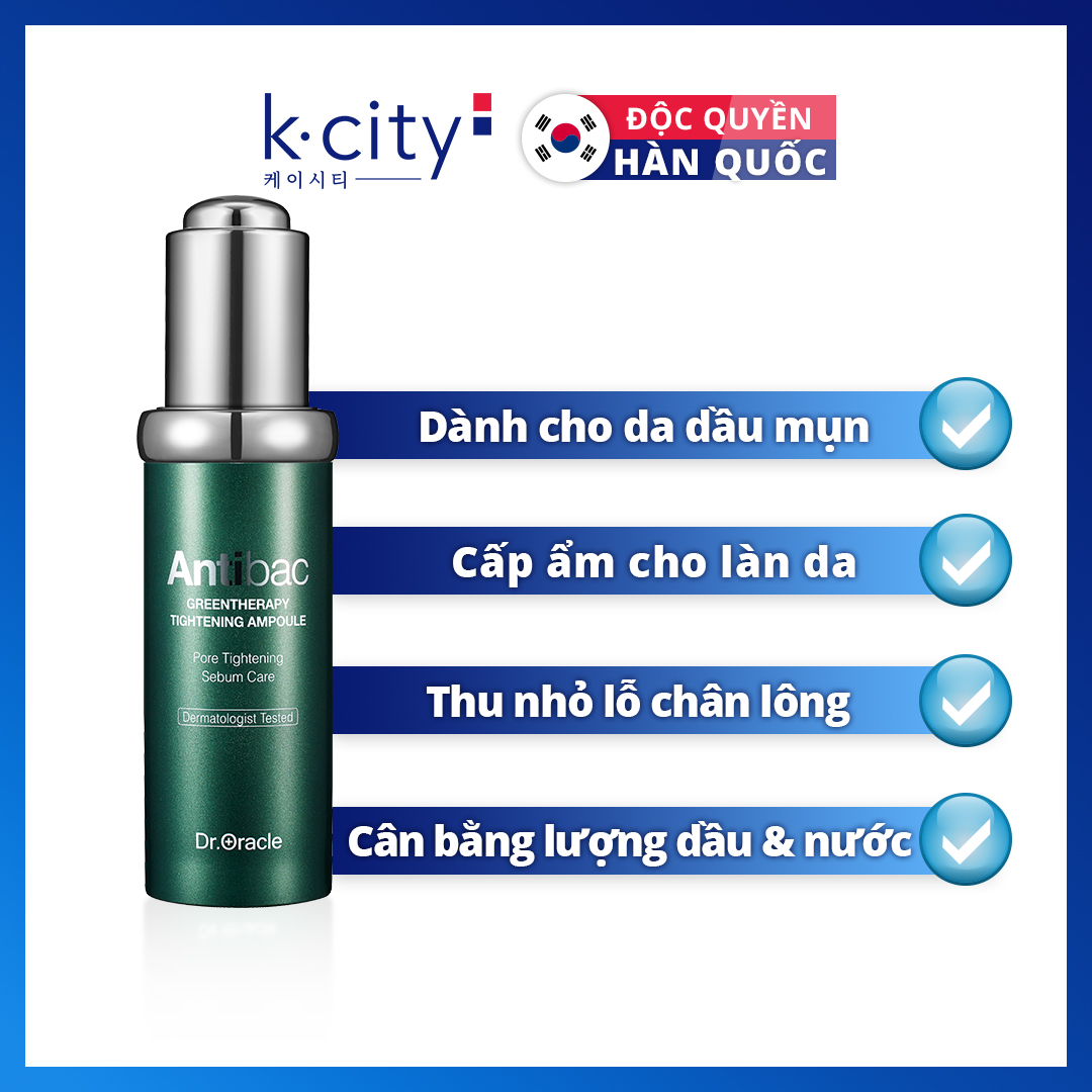 Tinh chất Ampoule Da Dầu Mụn Hàn Quốc Antibac 30ml