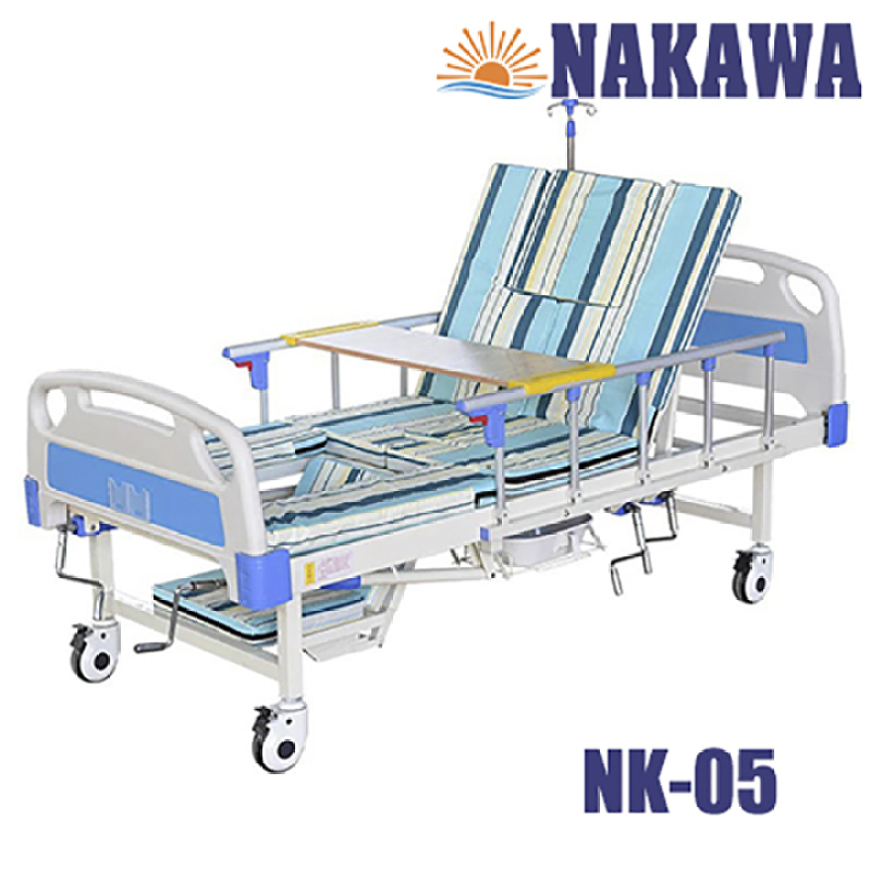 Giường bệnh nhân 4 tay quay đa năng NAKAWA NK-05,[Giá:11.500.000],giương y tế 4 tay quay đa chức năng, giường bệnh cao cấp, giuong benh nhan, giuong y te, giuong benh, nursingbed cao cấp